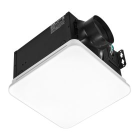 VEVOR Bathroom Exhaust Fan with LED Light, 110 CFM 4000K Bathroom Vent, 1.5 Sones Low-Noise, Premium Motor Ceiling Fan for Laundry Room, Storage