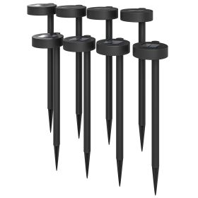 8 Pack Solar Garden Lights Outdoor Auto On/Off Solar Pathway Lights, IP44 for Driveway, Walkway, Yard Landscape Lighting