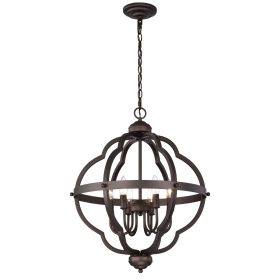 6 Light pendant light (Color: Oil Rubbed Bronze)